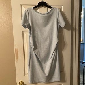 Light blue maternity dress